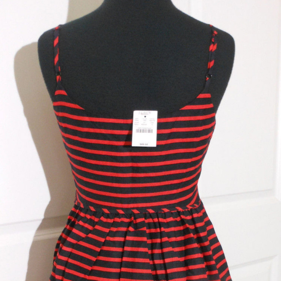 J CREW Stripe Linen Cotton Sundress 2 NWT RED/NAVY - Picture 6 of 7
